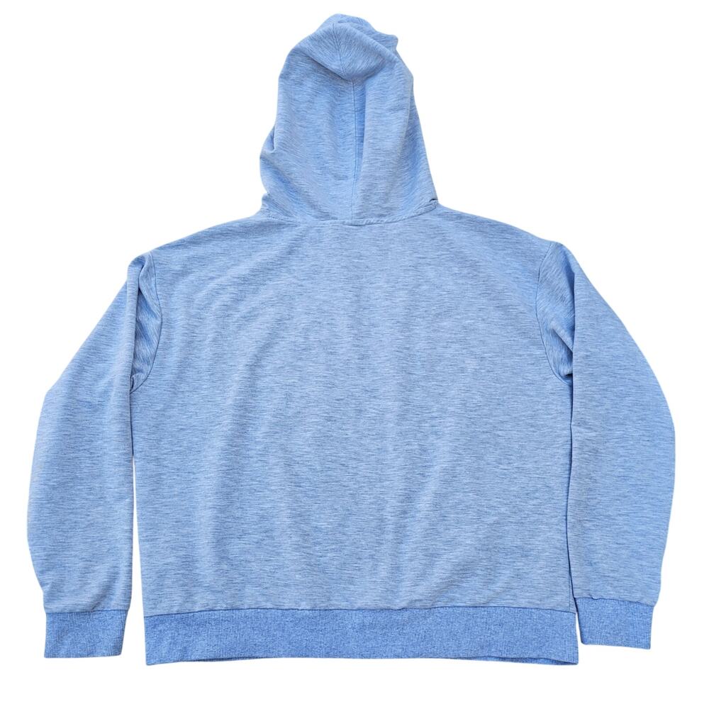 Gray Hoodie Puma Size M Boxy Cut Hooded Logo Sweatshirt Med - Picture 7 of 8